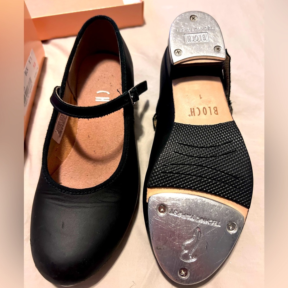 BLOCH - GIRLS TAP SHOES BLACK MARYJANE - SIZE 1